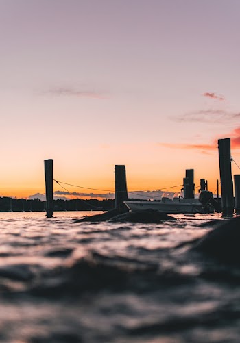 Silhouette Of A Dock