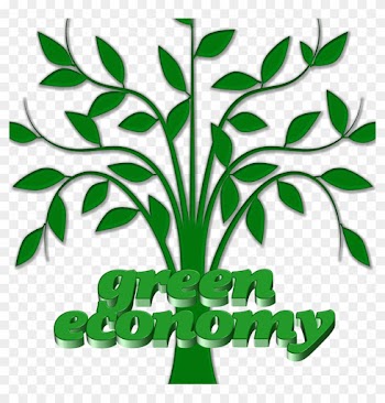 Silhouette Of A Green Tree With The Words Green Economy - Budgeting [book]