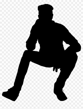 Silhouette Of A Person Sitting - People Sitting Silhouette Png