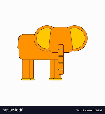 Silhouette of an elephant vector image