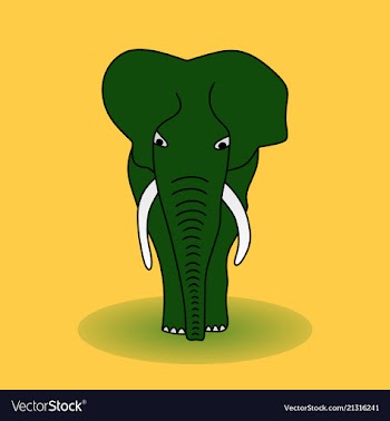 Silhouette of an elephant vector image