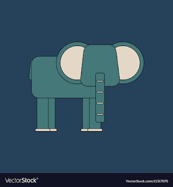 Silhouette of an elephant vector image