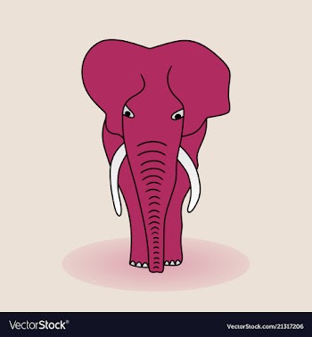 Silhouette of an elephant vector image
