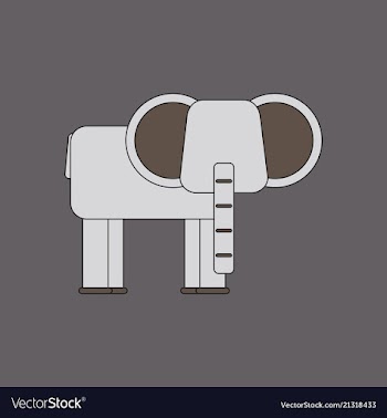 Silhouette of an elephant vector image