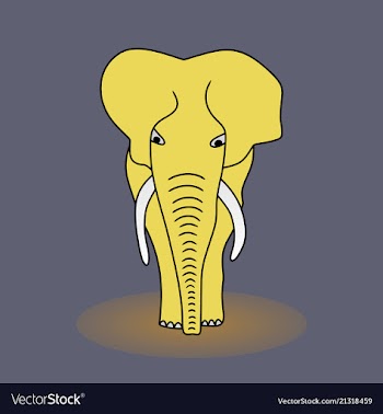 Silhouette of an elephant vector image