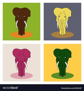 Silhouette of an elephant vector image