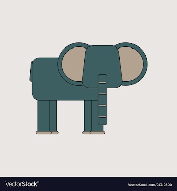 Silhouette of an elephant vector image