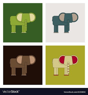 Silhouette of an elephant vector image