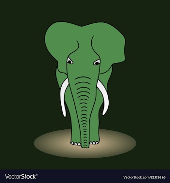 Silhouette of an elephant vector image