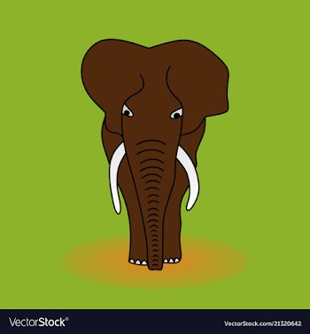 Silhouette of an elephant vector image