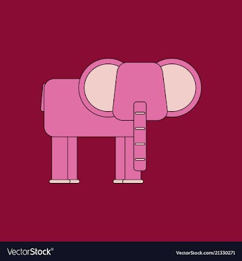Silhouette of an elephant vector image