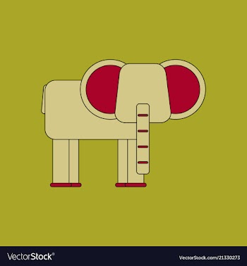 Silhouette of an elephant vector image