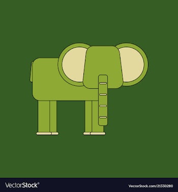 Silhouette of an elephant vector image