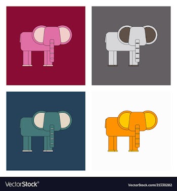 Silhouette of an elephant vector image