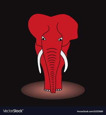 Silhouette of an elephant vector image