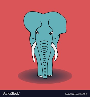 Silhouette of an elephant vector image