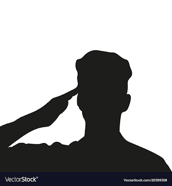 Silhouette of an unknown soldier Royalty Free Vector Image
