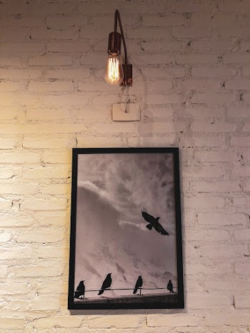 Silhouette of Birds Painting