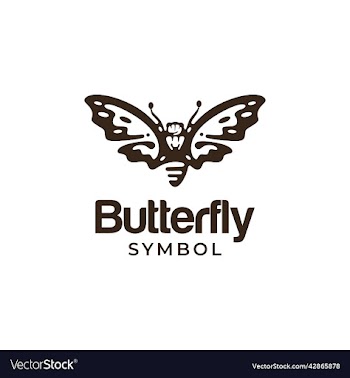 silhouette of butterfly logo