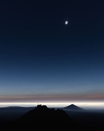 silhouette of castle during lunar eclipse