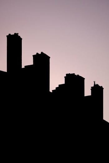 silhouette of chimneys