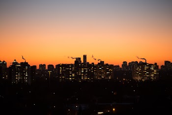Silhouette of City Buildings