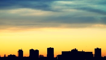 Silhouette of City Buildings