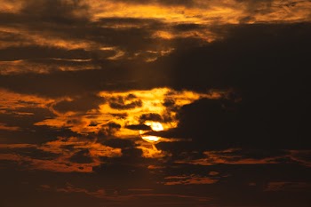 Silhouette of Clouds during Sunset