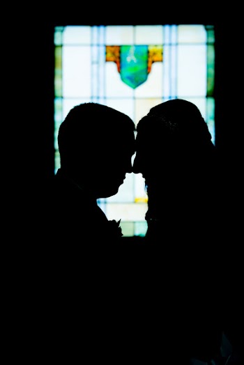 Silhouette Of Couples Facing Each Other