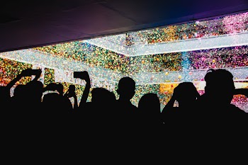Silhouette of Crowd People