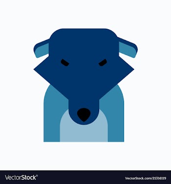 Silhouette of dog on background vector image