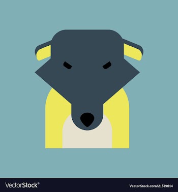 Silhouette of dog on background vector image