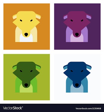 Silhouette of dog on background vector image