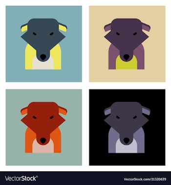 Silhouette of dog on background vector image
