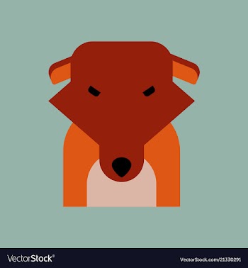 Silhouette of dog on background vector image