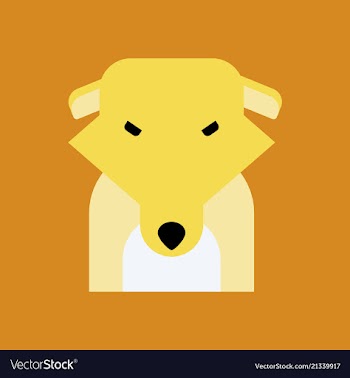 Silhouette of dog on background vector image