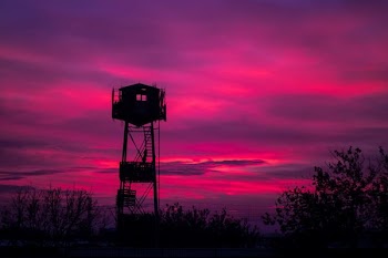 silhouette of grey house