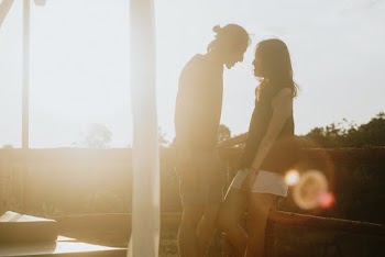 Silhouette of Man and Woman