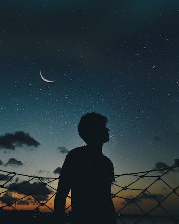 Silhouette Of Man During Nighttime