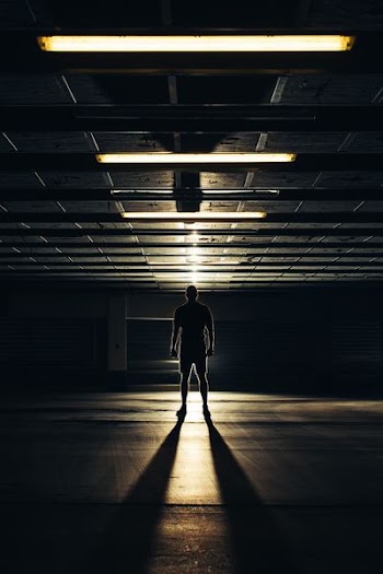 silhouette of man standing