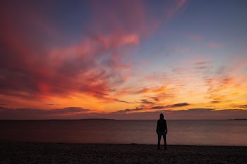silhouette of man standing