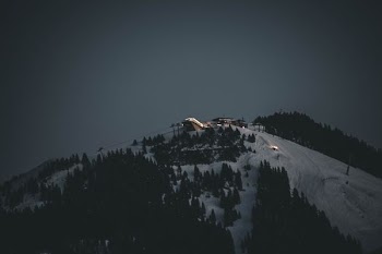silhouette of mountain