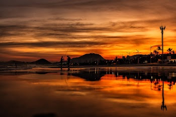 Silhouette of Mountain during Golden Hour