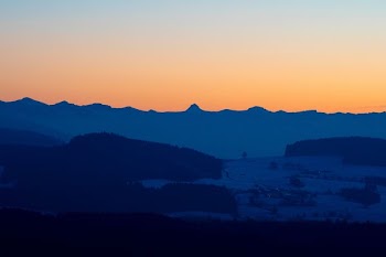 silhouette of mountains