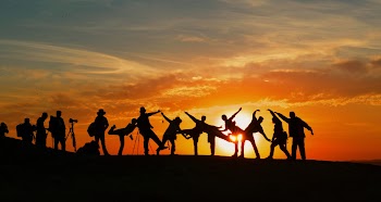 Silhouette of People during Golden Hour · Free Stock Photo