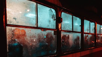 Silhouette Of People Inside A Train 