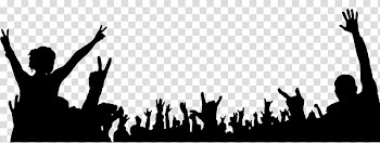 Silhouette of people, Rock concert Silhouette, Silhouette transparent background PNG clipart