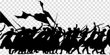 Silhouette of people, War , crowd transparent background PNG clipart