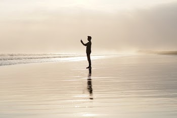 Silhouette of Person Standing