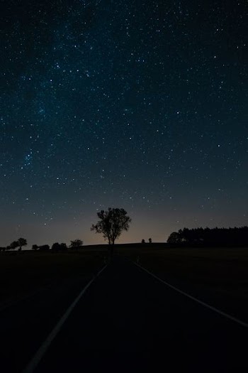 silhouette of road